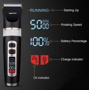 یکی از ویژگی های مهم دستگاه دارا بودن صفحه نمایش LCD است که درصد شارژ و دور موتور را نمایش می دهد.