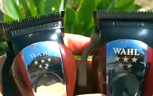 بر روی بدنه ماشین اصلاح کلمه WAHL به همراه 5 ستاره حک شده است.