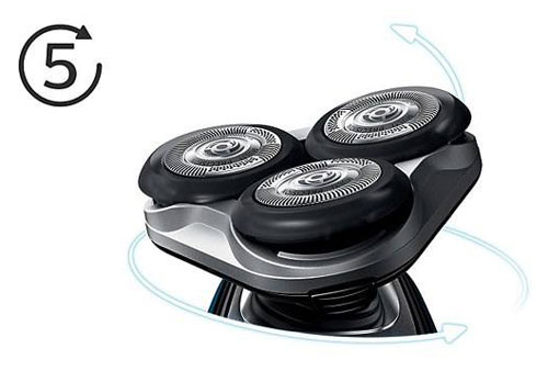 سر این ریش تراش قابلیت انعطاف پذیری دارد.