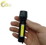 چراغ قوه زوم دار جیبی xpe+cob با چراغ بغل-3.