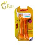 ژیلت ۳ لبه وتل مدل Pure 3 مخصوص پوست حساس (بسته ۲ عددی) | Wetell Pure 3 Sensitive Razor