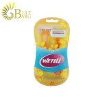 ژیلت ۳ لبه صابون‌دار وتل (بسته ۲ عددی) | Wetell 3-Blade Disposable Razor 2 Pcs
